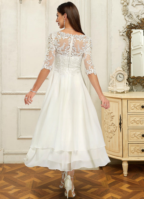 Robe Nuptiale Élégante À Volants - gallery 3