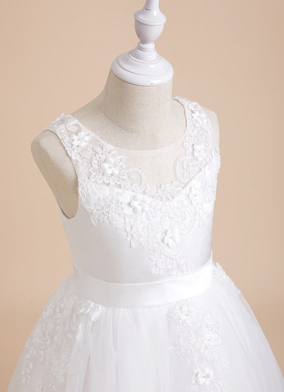 Robe Enfant Élégante À Nœud Satin - gallery 8