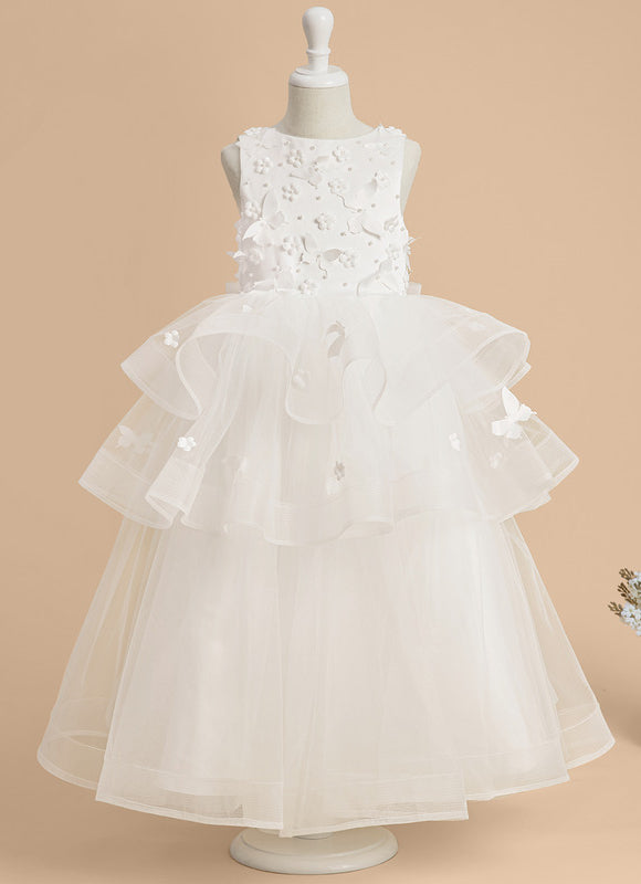 Robe Enfant Nuptiale À Volants