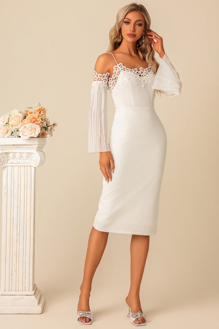 Robe Midi Élégante À Manches Fluides - gallery 3