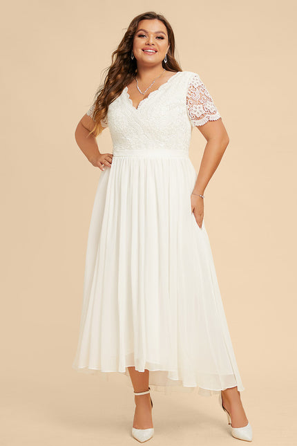 Robe Nuptiale Fluide À Dentelle - gallery 6